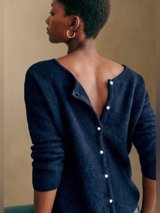 Sezane Sweaters - Sezane Gaspard Super Kid Mohair Blend Cardigan Women’s Size Small In black